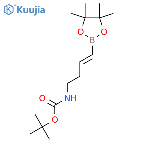 tert-butyl N-4-(tetramethyl-1,3,2-dioxaborolan-2-yl)but-3-en-1-ylcarbamate structure