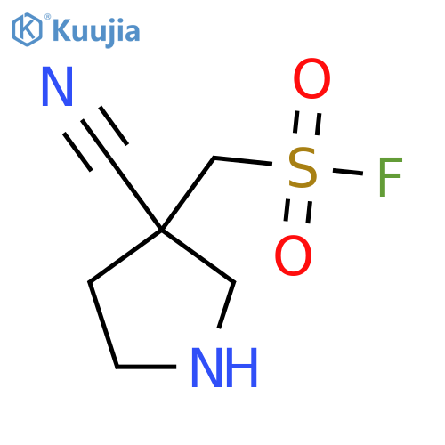 (3-Cyanopyrrolidin-3-yl)methanesulfonyl fluoride structure