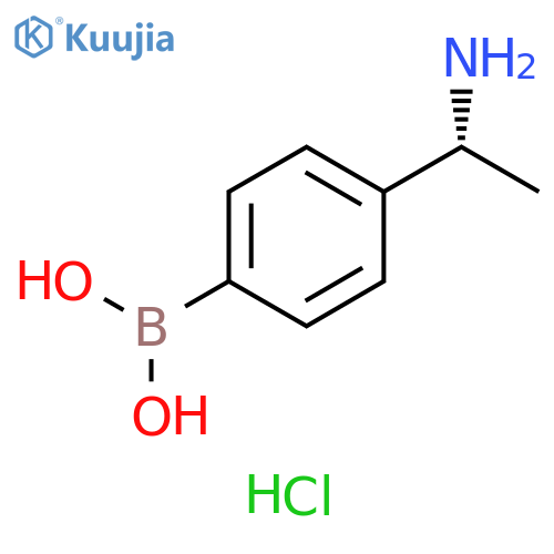 4-[(1R)-1-Aminoethyl]phenylboronic acid hydrochloride structure