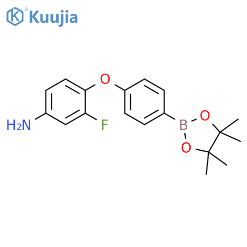 3-Fluoro-4-[4-(tetramethyl-1,3,2-dioxaborolan-2-yl)phenoxy]aniline structure