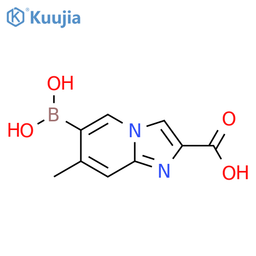 2-Carboxy-7-methylimidazo[1,2-a]pyridine-6-boronic acid structure