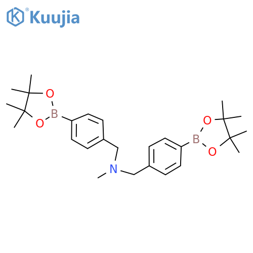 Methylbis[4-(tetramethyl-1,3,2-dioxaborolan-2-yl)benzyl]amine structure