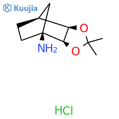 (1S,2S,6R,7S)-4,4-Dimethyl-3,5-dioxatricyclo[5.2.1.02,6]decan-1-amine;hydrochloride structure
