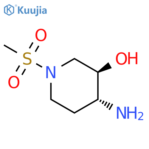 3-Piperidinol, 4-amino-1-(methylsulfonyl)-, (3R,4R)- structure