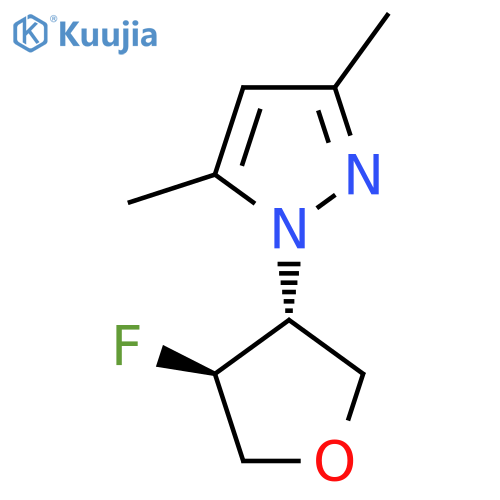 1-(3R,4S)-4-fluorooxolan-3-yl-3,5-dimethyl-1H-pyrazole structure