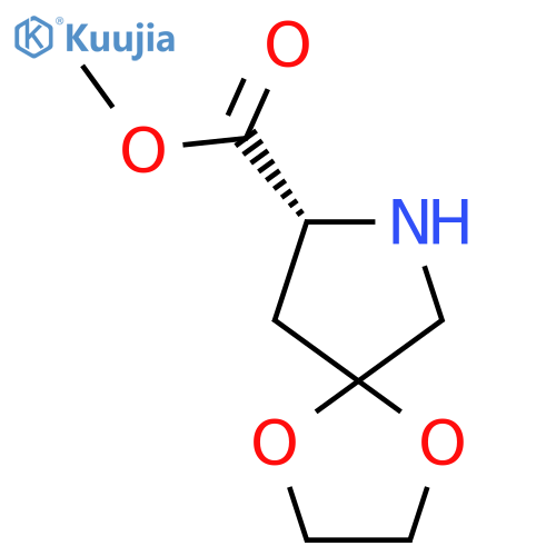 methyl (8R)-1,4-dioxa-7-azaspiro[4.4]nonane-8-carboxylate structure