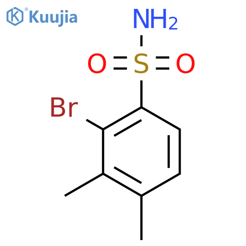 2-Bromo-3,4-dimethylbenzene-1-sulfonamide structure
