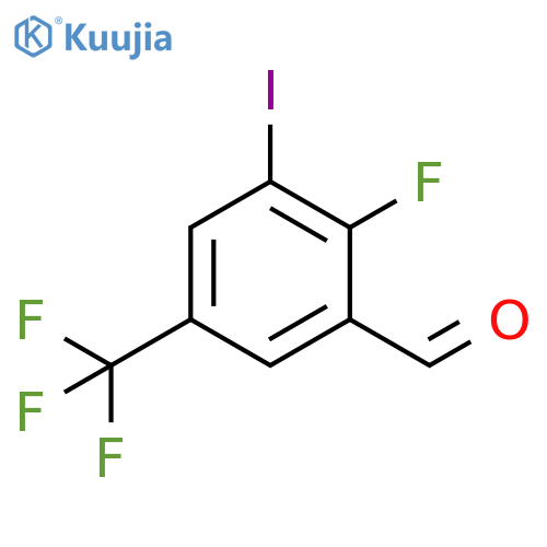 2-Fluoro-3-iodo-5-(trifluoromethyl)benzaldehyde structure