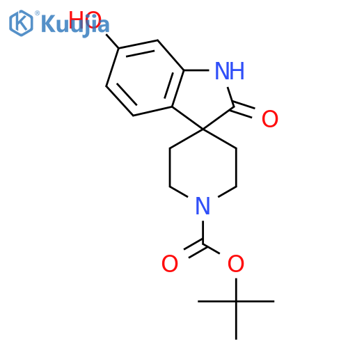 tert-Butyl 6-hydroxy-2-oxospiro[indoline-3,4'-piperidine]-1'-carboxylate structure