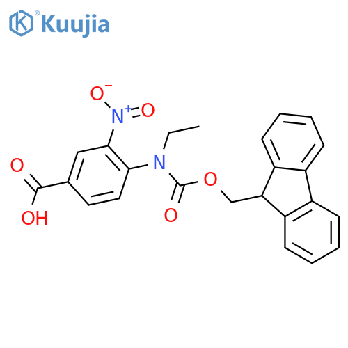4-[ethyl({[(9H-fluoren-9-yl)methoxy]carbonyl})amino]-3-nitrobenzoic acid structure
