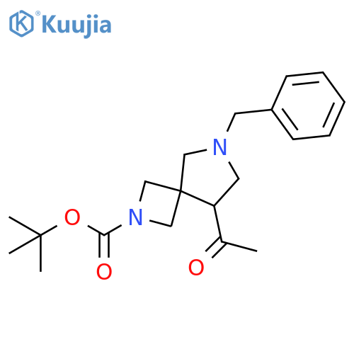2,6-Diazaspiro[3.4]octane-2-carboxylic acid, 8-acetyl-6-(phenylmethyl)-, 1,1-dimethylethyl ester structure