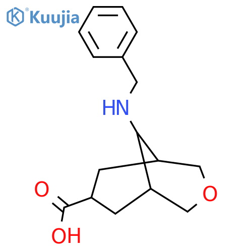 (7R,9R)-9-(Benzylamino)-3-oxabicyclo[3.3.1]nonane-7-carboxylic acid structure