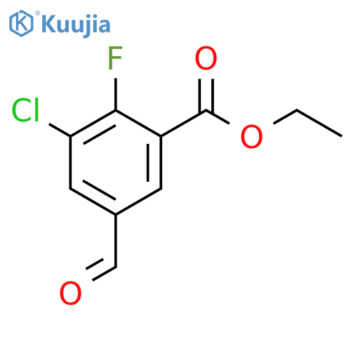 Ethyl 3-chloro-2-fluoro-5-formylbenzoate structure
