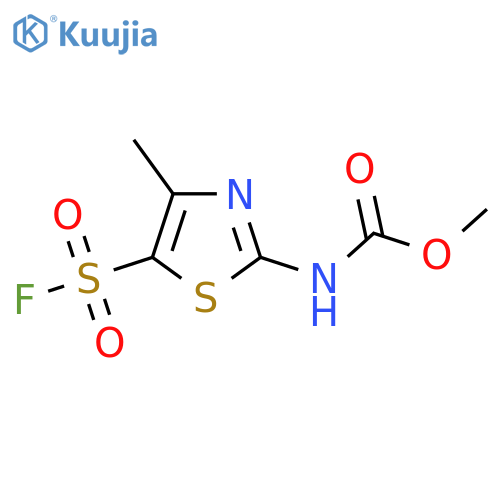 methyl N-[5-(fluorosulfonyl)-4-methyl-1,3-thiazol-2-yl]carbamate structure
