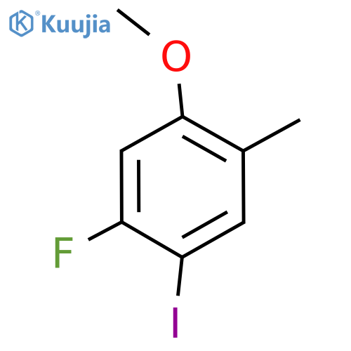 Benzene, 1-​fluoro-​2-​iodo-​5-​methoxy-​4-​methyl- structure