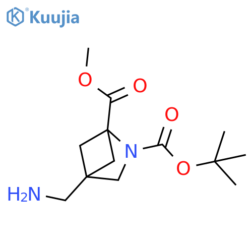 2-(1,1-Dimethylethyl) 1-methyl 4-(aminomethyl)-2-azabicyclo[2.1.1]hexane-1,2-dicarboxylate structure