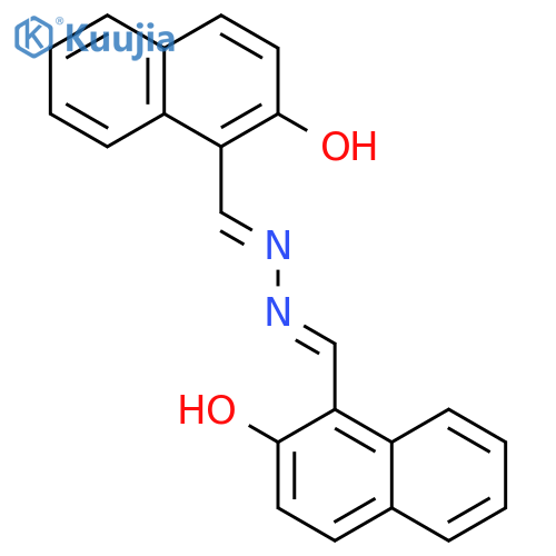 1-Naphthalenecarboxaldehyde,2-hydroxy-, 2-[(2-hydroxy-1-naphthalenyl)methylene]hydrazone structure