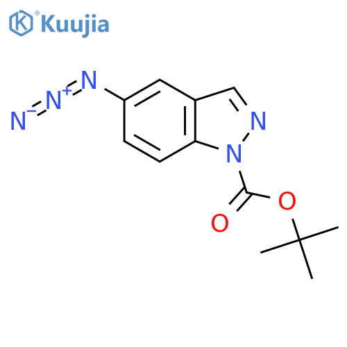 tert-butyl 5-azido-1H-indazole-1-carboxylate structure