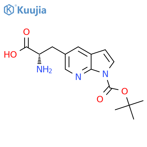 (2S)-2-amino-3-(1-tert-butoxycarbonylpyrrolo[2,3-b]pyridin-5-yl)propanoic acid structure