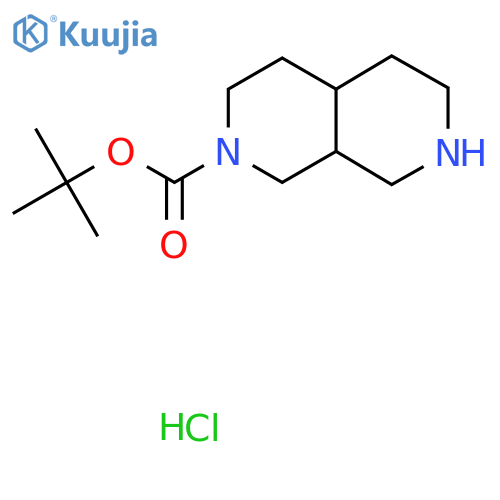 tert-butyl 3,4,4a,5,6,7,8,8a-octahydro-1H-2,7-naphthyridine-2-carboxylate;hydrochloride structure