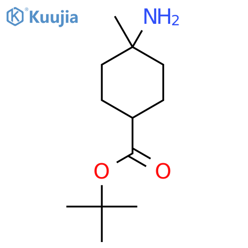 Tert-butyl 4-amino-4-methylcyclohexane-1-carboxylate structure