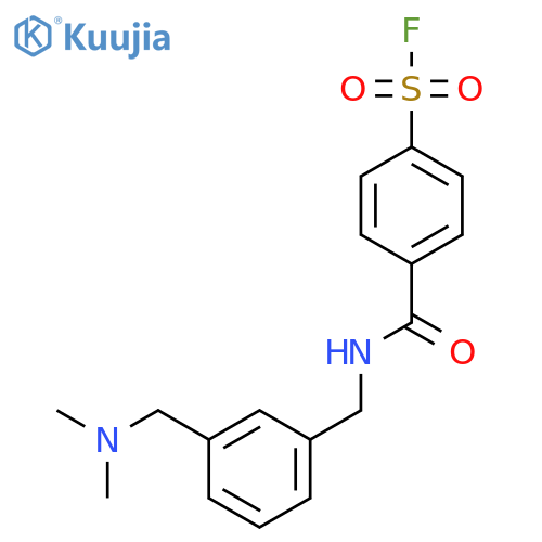 4-[({3-[(Dimethylamino)methyl]phenyl}methyl)carbamoyl]benzene-1-sulfonyl fluoride structure