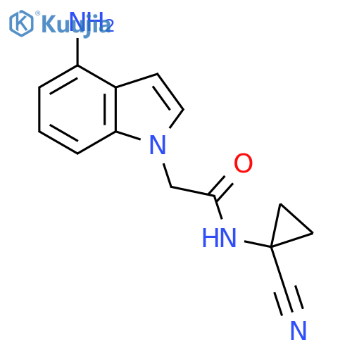 2-(4-amino-1H-indol-1-yl)-N-(1-cyanocyclopropyl)acetamide structure