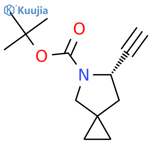 tert-butyl (6S)-6-ethynyl-5-azaspiro2.4heptane-5-carboxylate structure