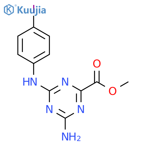 Methyl 4-amino-6-((4-iodophenyl)amino)-1,3,5-triazine-2-carboxylate structure