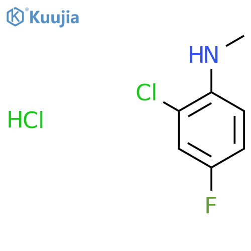 Benzenamine, 2-chloro-4-fluoro-N-methyl-, hydrochloride (1:1) structure