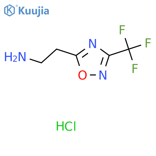 2-[3-(Trifluoromethyl)-1,2,4-oxadiazol-5-yl]ethanamine;hydrochloride structure
