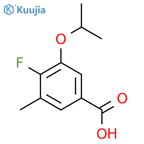 4-Fluoro-3-isopropoxy-5-methylbenzoic acid structure