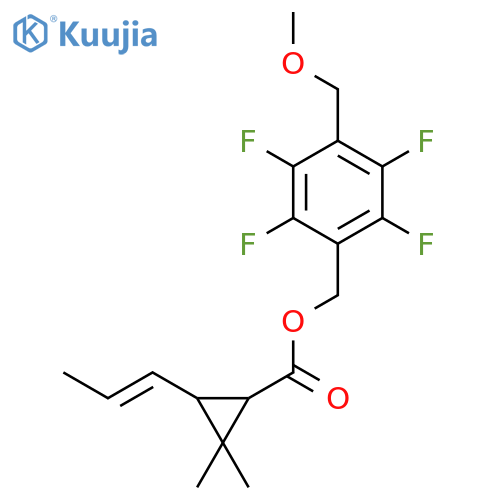 Cyclopropanecarboxylic acid, 2,2-dimethyl-3-(1Z)-1-propenyl-,[2,3,5,6-tetrafluoro-4-(methoxymethyl)phenyl]methyl ester, (1R,3R)- structure