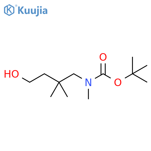 Carbamic acid, N-(4-hydroxy-2,2-dimethylbutyl)-N-methyl-, 1,1-dimethylethyl ester structure
