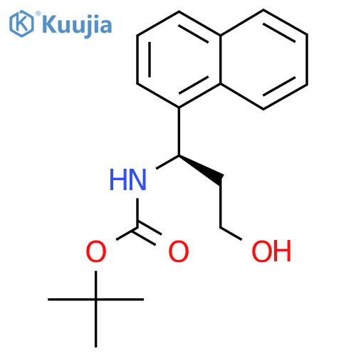 tert-butyl N-[(1R)-3-hydroxy-1-(naphthalen-1-yl)propyl]carbamate structure