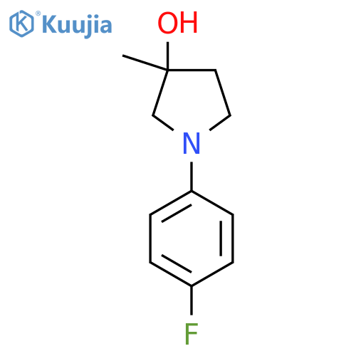 1-(4-Fluorophenyl)-3-methylpyrrolidin-3-ol structure