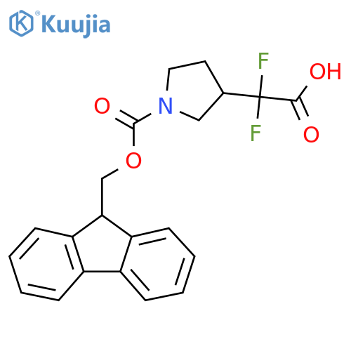 2-(1-{[(9H-fluoren-9-yl)methoxy]carbonyl}pyrrolidin-3-yl)-2,2-difluoroacetic acid structure