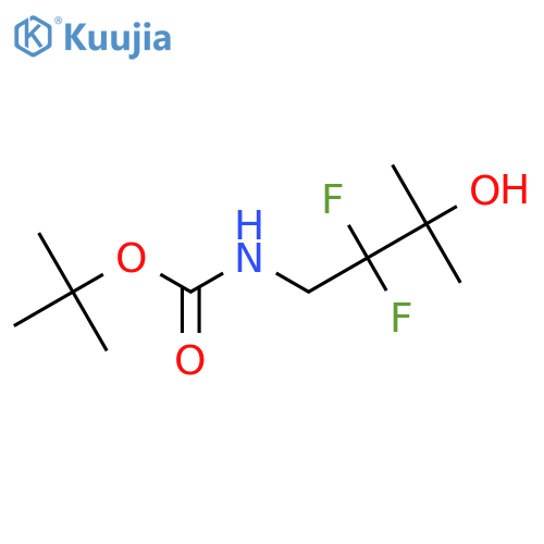 tert-butyl N-(2,2-difluoro-3-hydroxy-3-methylbutyl)carbamate structure