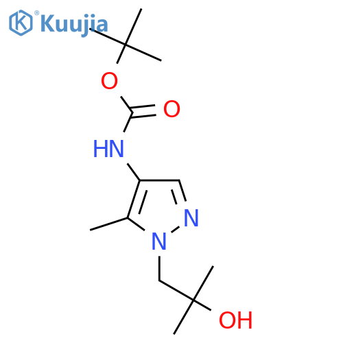 tert-butyl N-[1-(2-hydroxy-2-methylpropyl)-5-methyl-1H-pyrazol-4-yl]carbamate structure
