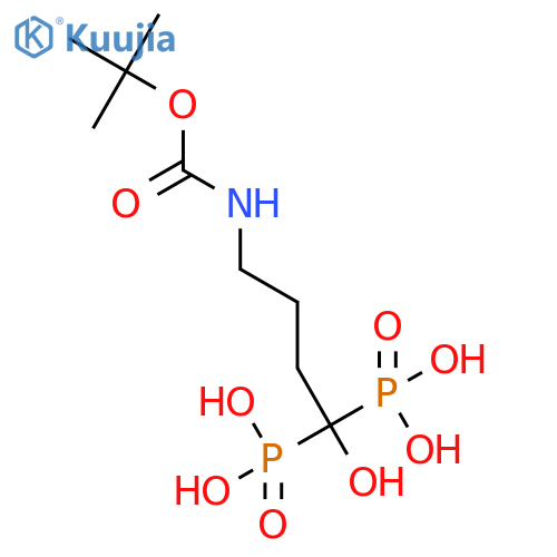 (4-{[(Tert-butoxy)carbonyl]amino}-1-hydroxy-1-phosphonobutyl)phosphonic acid structure