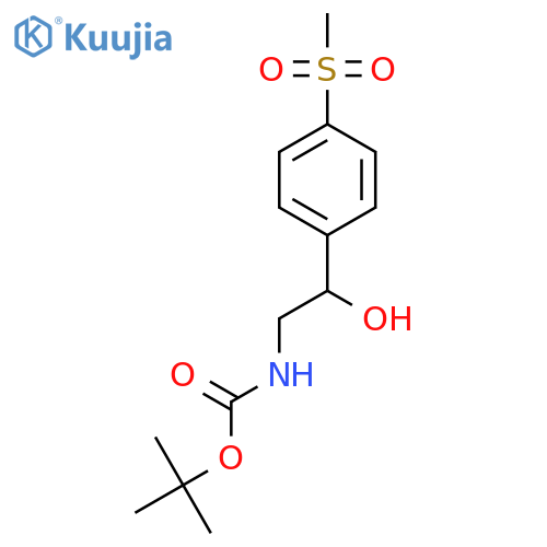 tert-butyl N-[2-hydroxy-2-(4-methanesulfonylphenyl)ethyl]carbamate structure