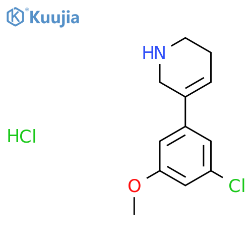 5-(3-Chloro-5-methoxyphenyl)-1,2,3,6-tetrahydropyridine;hydrochloride structure
