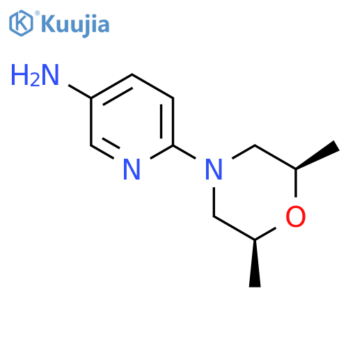 3-Pyridinamine, 6-[(2R,6S)-2,6-dimethyl-4-morpholinyl]- structure