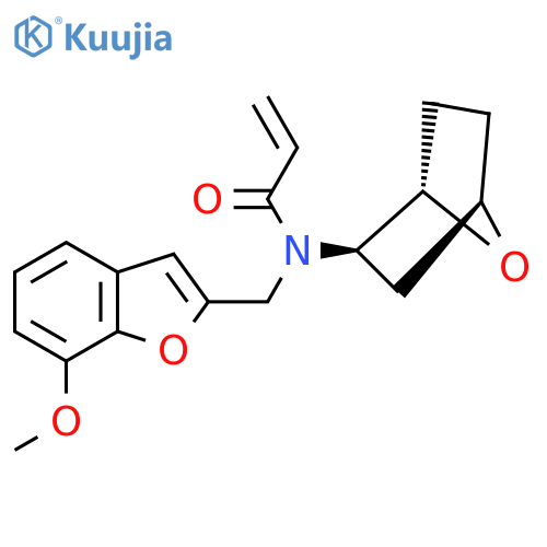 N-[(7-Methoxy-1-benzofuran-2-yl)methyl]-N-[(1S,2R,4R)-7-oxabicyclo[2.2.1]heptan-2-yl]prop-2-enamide structure