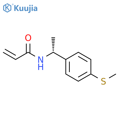 N-(1R)-1-4-(methylsulfanyl)phenylethylprop-2-enamide structure