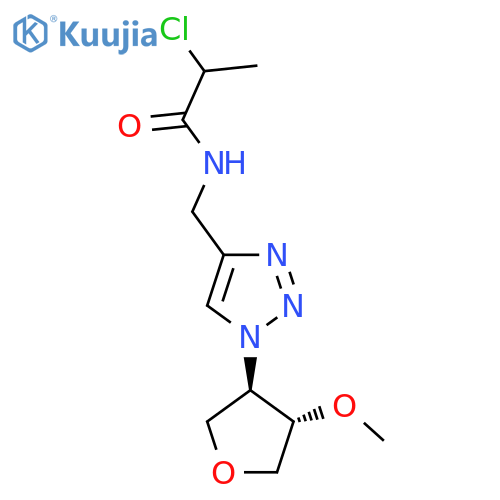 2-Chloro-N-[[1-[(3R,4S)-4-methoxyoxolan-3-yl]triazol-4-yl]methyl]propanamide structure