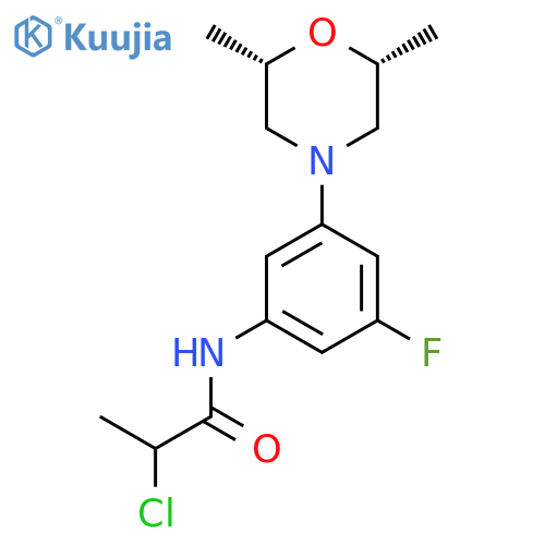 2-Chloro-N-[3-[(2S,6R)-2,6-dimethylmorpholin-4-yl]-5-fluorophenyl]propanamide structure