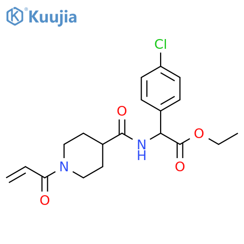 Ethyl 4-chloro-α-[[[1-(1-oxo-2-propen-1-yl)-4-piperidinyl]carbonyl]amino]benzeneacetate structure