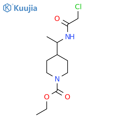 ethyl 4-1-(2-chloroacetamido)ethylpiperidine-1-carboxylate structure