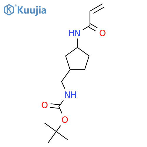 tert-butyl N-{3-(prop-2-enamido)cyclopentylmethyl}carbamate structure